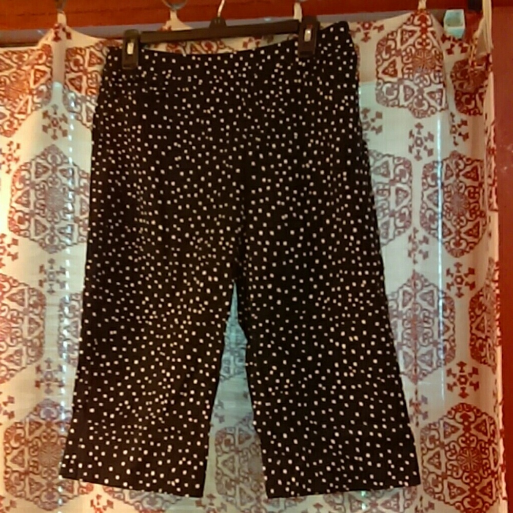 Polka dot crop pants size 10